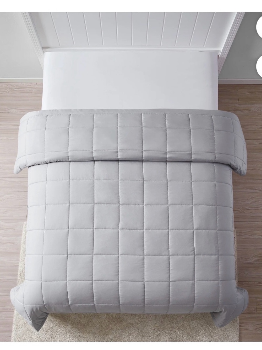Light Gray Quilted Comforter - Modern Bedding
